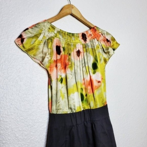 Tabitha Anthropologie Zoya Floral Silk Dress - Picture 4 of 7